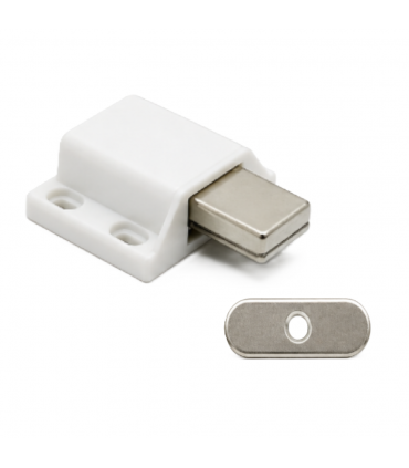 ecoWare ML004 Single Magnetic Spring Catch - White