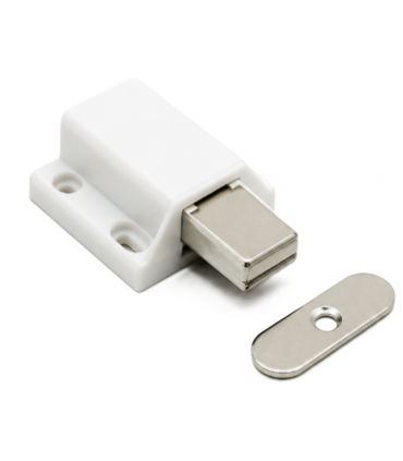 ecoWare ML004 Single Magnetic Spring Catch - White
