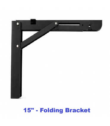ecoWare Heavy Duty Steel Folding Bracket Soft Close - Black