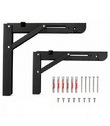 ecoWare Heavy Duty Steel Folding Bracket Soft Close - Black