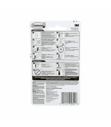 3M Command Bath Bain Water Resistant Refill Strips - 6 Piece