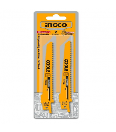 Ingco SSB644D 6TPI 150mm Reciprocating Saw Blade - 2 Pieces