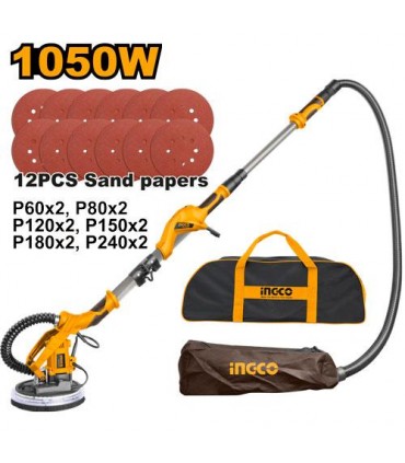 Ingco DWS10501 1050W Electric Drywall Sander with Sanding Disc