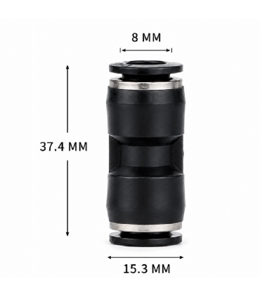 Pneumatic PU Hose Quick Click Straight Connector
