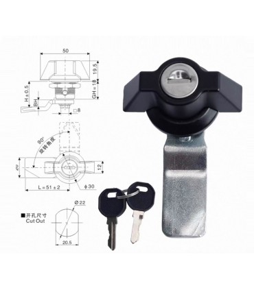 Hardware Specialist Panel Lock with Key