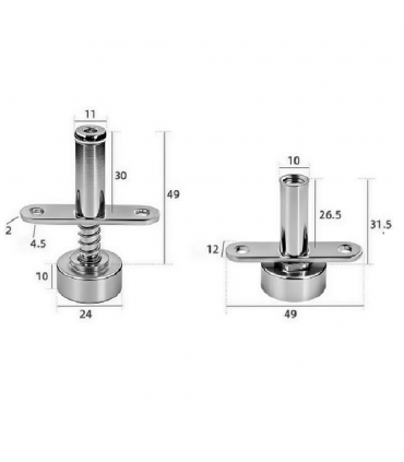 Moco MPV12 360 Degree Rotating Steel/Aluminium Slat Pivot Set