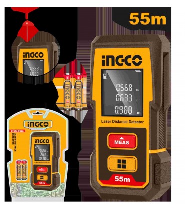 Ingco HLDD05086 55M Range Laser Distance Detector