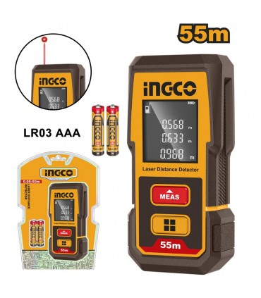 Ingco HLDD05086 55M Range Laser Distance Detector