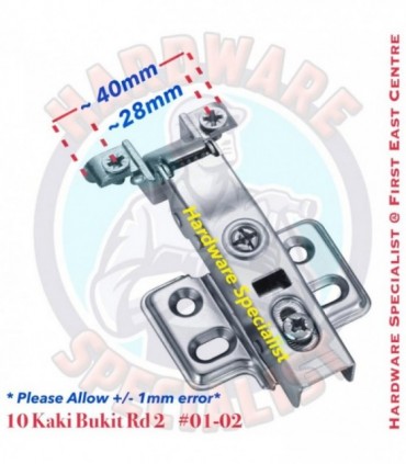 Full Overlay Soft Closing Hinge For Aluminum Glass Door Frame (1 Piece)