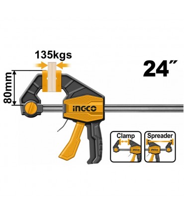 Ingco HQBC36803 Quick Bar Clamp Woodwork Tool - 135kg