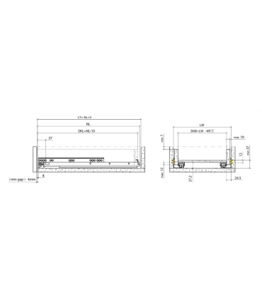 ecoWare 711 Undermount Push and Open Synchronize Drawer Slide