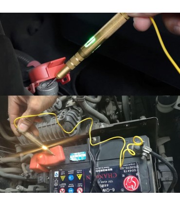 Hunter Car Voltage Test Pen - Brass