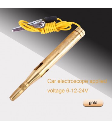 Hunter Car Voltage Test Pen - Brass