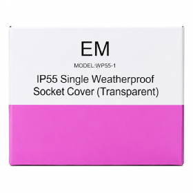 EM WP55-1 IP55 Single Weatherproof Socket Cover - Transparent