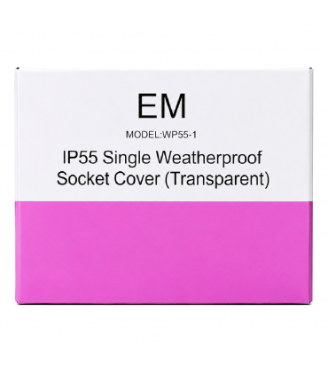 EM WP55-1 IP55 Single Weatherproof Socket Cover - Transparent