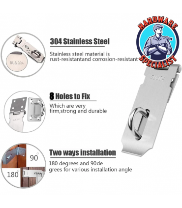 Stainless Steel 304 Door Lock Hasp Latch