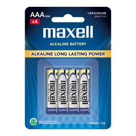 Maxell LR03(GD)4B AAA Alkaline Batteries - 4 Pieces