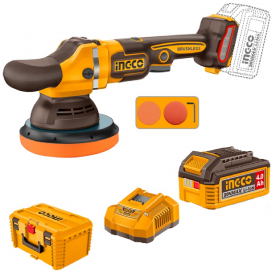 Ingco APLI20158 20V Lithium-Ion 4.0 Ah 6-inch Brushless Cordless Angle Polisher