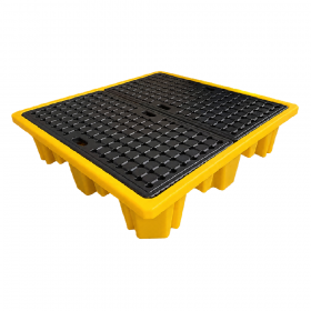 4 Drum Spill Pallet - 4 Way Forklift Entry