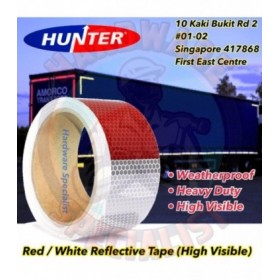 Hunter Highly Visible Safety Reflective Tape (Red / White)