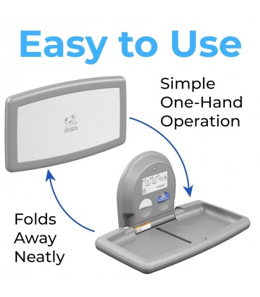 Bobrick KB300-01SS Koala Kare Surface-Mounted Horizontal Baby Changing Station with Stainless Steel Veneer