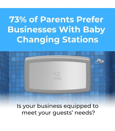 Bobrick KB300-01SS Koala Kare Surface-Mounted Horizontal Baby Changing Station with Stainless Steel Veneer