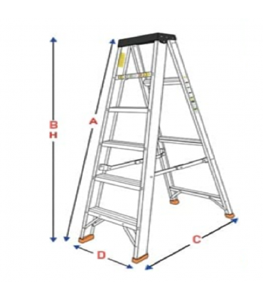 LadderMenn Super Extra Heavy Duty Anti-slip 2-24 Steps Aluminium Ladder - 150kg