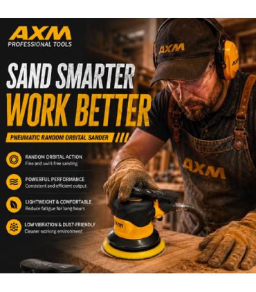 AXM AXM-822 125mm 5 Inch Pneumatic Random Orbital Sander