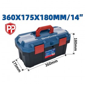 Dong Cheng Large Capacity Drop Resistant Plastic Tool Box - 14" to 21"
