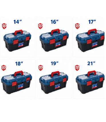 Dong Cheng Large Capacity Drop Resistant Plastic Tool Box - 14" to 21"
