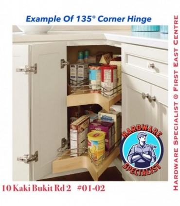135 Degree Cabinet Corner Hinge (1 Piece)