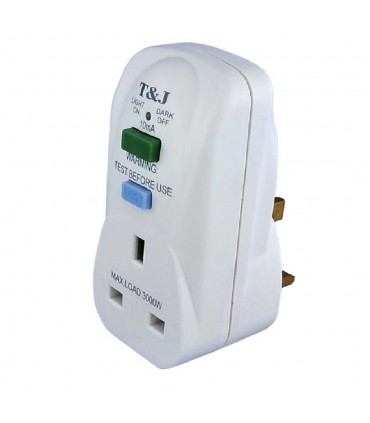T&J Electric RCD Safety Protection Socket Adaptor