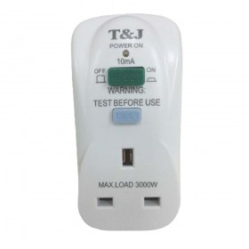 T&J Electric RCD Safety Protection Socket Adaptor