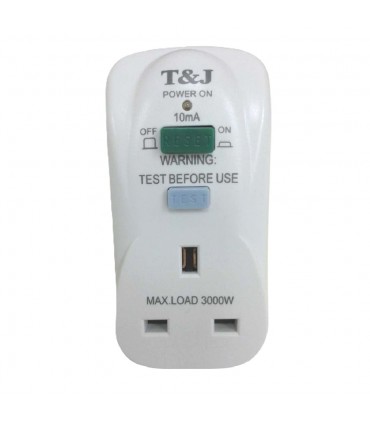 T&J Electric RCD Safety Protection Socket Adaptor