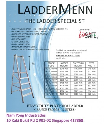Laddermenn Aluminium Heavy Duty Platform Ladder