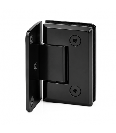 Hardware Specialist Shower Hinge for Frameless Glass to Wall 90 Degree - Chrome, Black