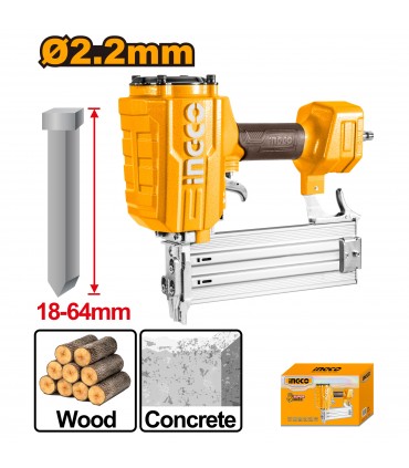 Ingco ACN18641 2.2mm Diameter Air Concrete Nailer