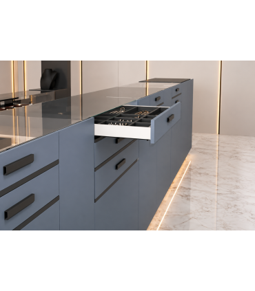 ecoWare DS-2301-SC-BLK Aluminium Invisible Soft Close Slide