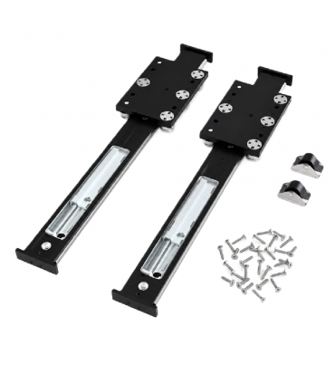 ecoWare DS-2301-SC-BLK Aluminium Invisible Soft Close Slide