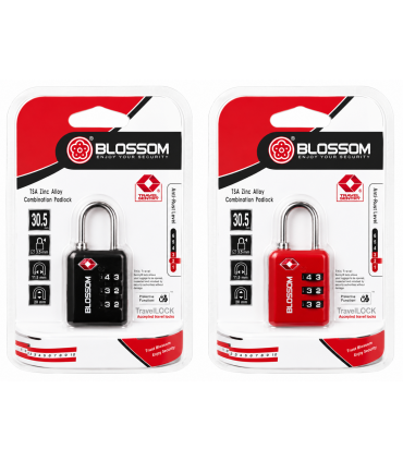 Blossom TSA23502 TSA Anti-Rust Zinc Alloy Combination Padlock