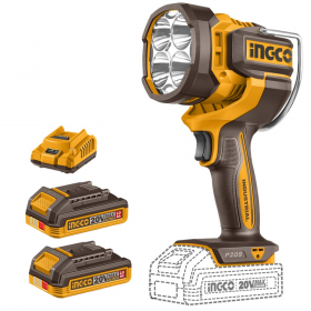 Ingco CWLI20887 2x20V Lithium-Ion 2.0Ah 2500 Lumens Work Lamp Kit