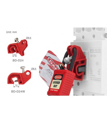 Bozzys BD-D24W Universal Miniature Circuit Breaker Lockout Locks Without Pedal