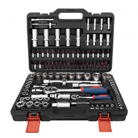 DongCheng D034302 108 Pieces CR-V Socket Set with 72-Tooth Ratchets