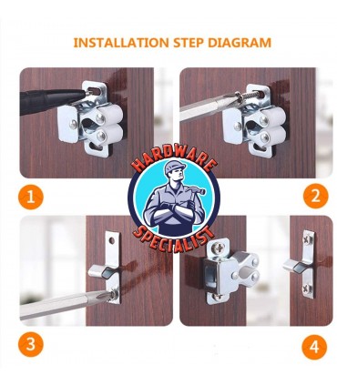 PVC Cabinet Double Roller Door Catch