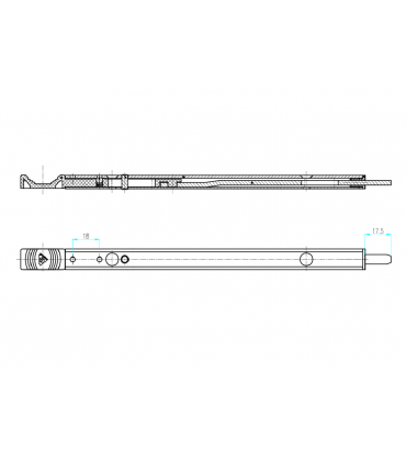 Hardware Specialist 0418 Window Casement Flush Bolt Lock