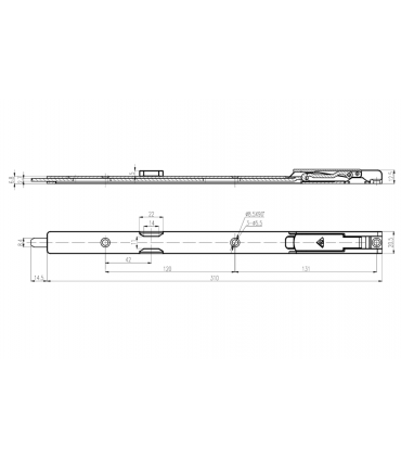 Hardware Specialist 0617 Window Casement Flush Bolt Lock