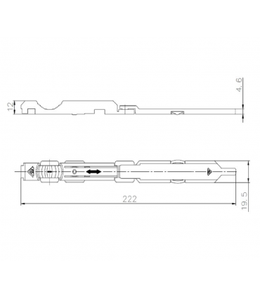Hardware Specialist 0320 Window Casement Flush Bolt Lock