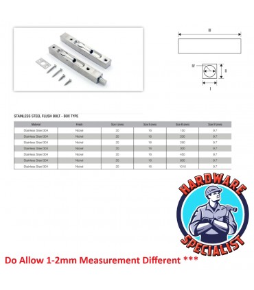 Stainless Steel 304 Flush Bolt Door Lock