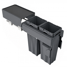 ecoWare DB-MX Multi Compartment Pull Out Cabinet Trash Bin