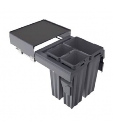 ecoWare DB-MX Multi Compartment Pull Out Cabinet Trash Bin